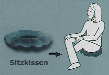 Total Pillow verwendet als Sitzkissen